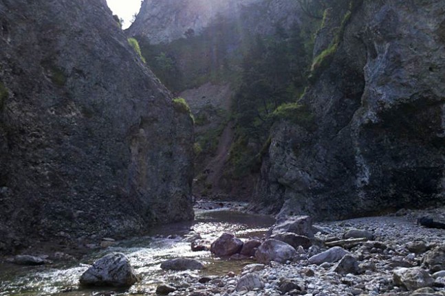 Die Szenerie im Gsperr vermittelt Idylle pur - wäre da nicht der Schießstand. Ist er in Betrieb, ist der rechte Wandteil ein No-go! | Foto: Frieda Knorke