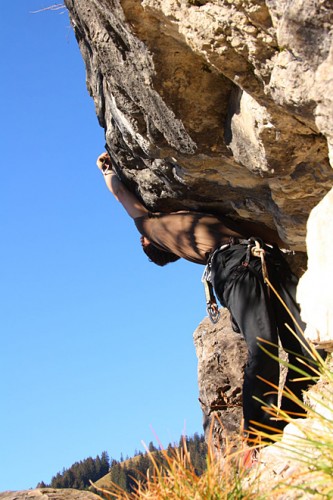 Sportklettern am Weihar im Allgäu. | Foto: Frieda Knorke