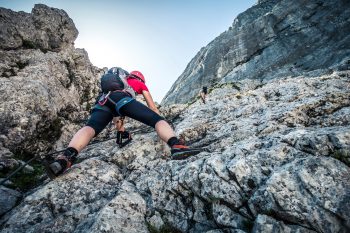 Der Pidinger Klettersteig im Berchtesgadener Land ist in der Schwierigkeit C/D eingestuft. | Foto: Thomas Kujat/BGLT