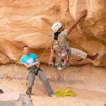 Beduinenbesuch - Pr&auml;sentation unseres Materials. | Foto: Michael Seidl