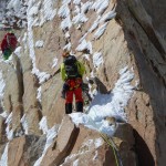 Die Mixedl&auml;ngen in der Supercanaleta am Fitz Roy sind ziemlich anspruchsvoll. | Foto: Inh&ouml;ger Sepp Jun.