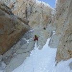 Roli und Stefan Brunner in der Supercanaleta am Fitz Roy. | Foto: Inh&ouml;ger Sepp Jun.