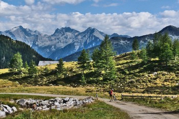 Die Gögealm ist auch für Mountainbiker gut zu erreichen. | Foto: Sabine Dettling