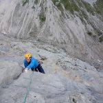 Die Zak'sche Route "Friedenspfeife" (8+), hier in der 7. SL. | Foto: David Lochner