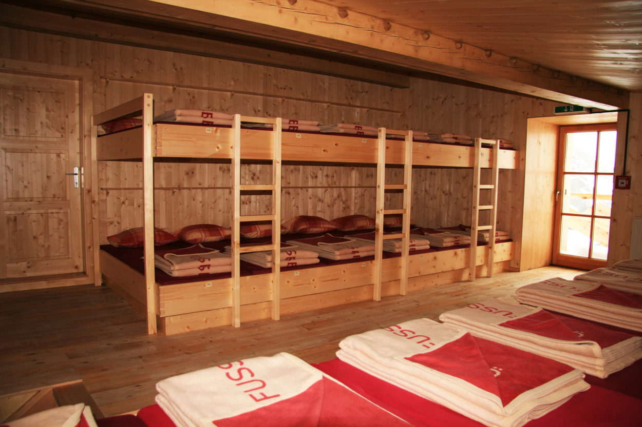 Das Bettenlager der Erzherzog- Johann Hütte. | Foto: Erzherzog-Johann-Hütte