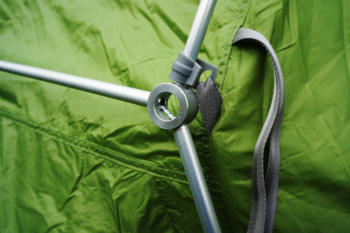 Das Hauptgestänge des Vaude Chapel L 3P besteht aus robustem DAC-Aluminium. | Foto: Arnold Zimprich