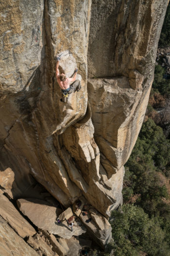 Ein Kletterer im Yosemite Nationalprak